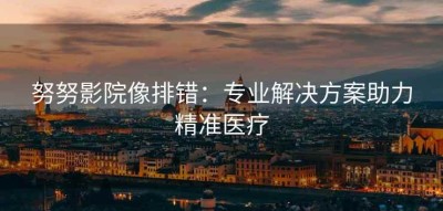 努努影院像排错：专业解决方案助力精准医疗
