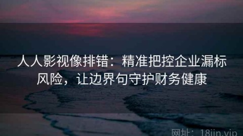 人人影视像排错：精准把控企业漏标风险，让边界句守护财务健康