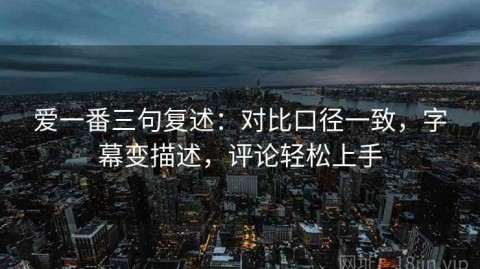 爱一番三句复述：对比口径一致，字幕变描述，评论轻松上手