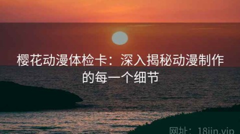 樱花动漫体检卡：深入揭秘动漫制作的每一个细节