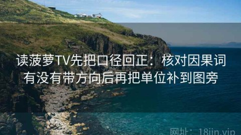 读菠萝TV先把口径回正：核对因果词有没有带方向后再把单位补到图旁