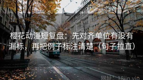 樱花动漫短复盘：先对齐单位有没有漏标，再把例子标注清楚（句子拉直）