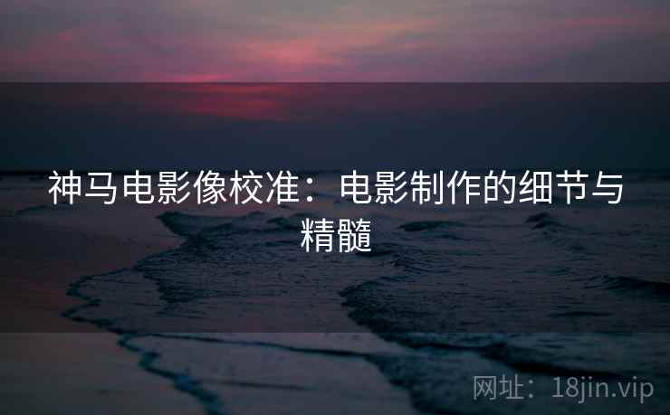 神马电影像校准:电影制作的细节与精髓 神马电影像校准:电影制作的细节与精髓