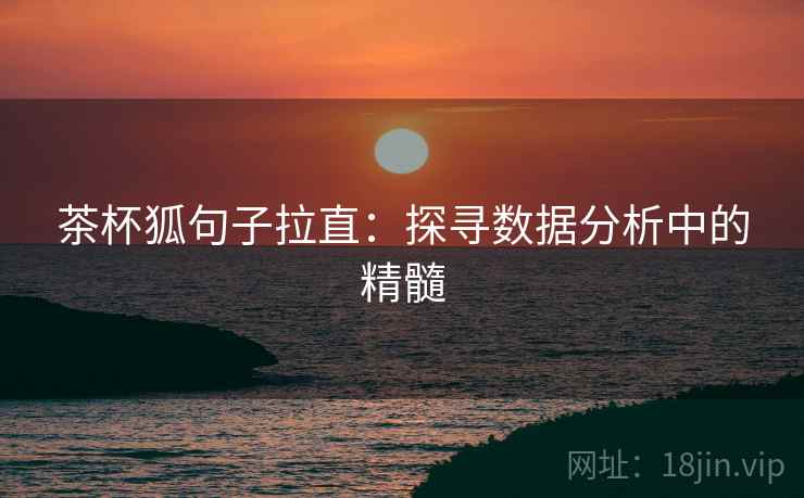 茶杯狐句子拉直:探寻数据分析中的精髓 茶杯狐句子拉直:探寻数据分析中的精髓